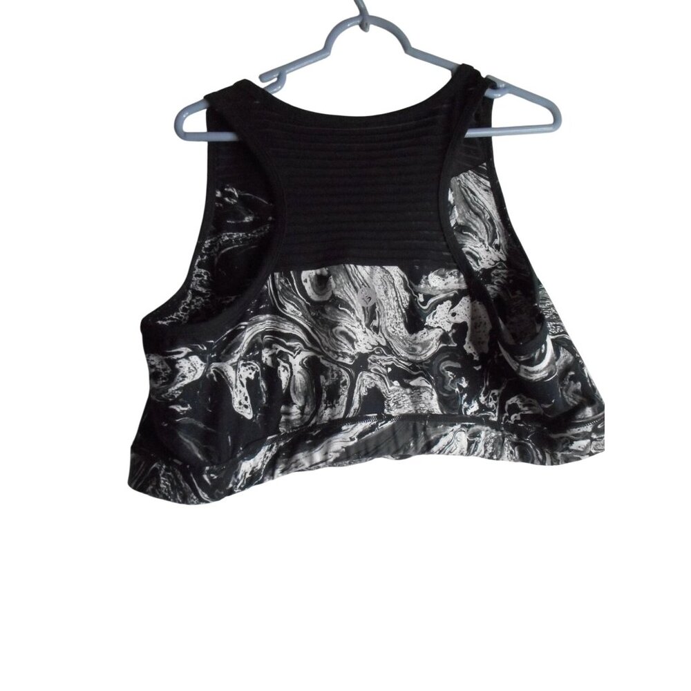 Black Torrid Size 4 Sports Bra mesh racer style back black and white - Picture 2 of 5